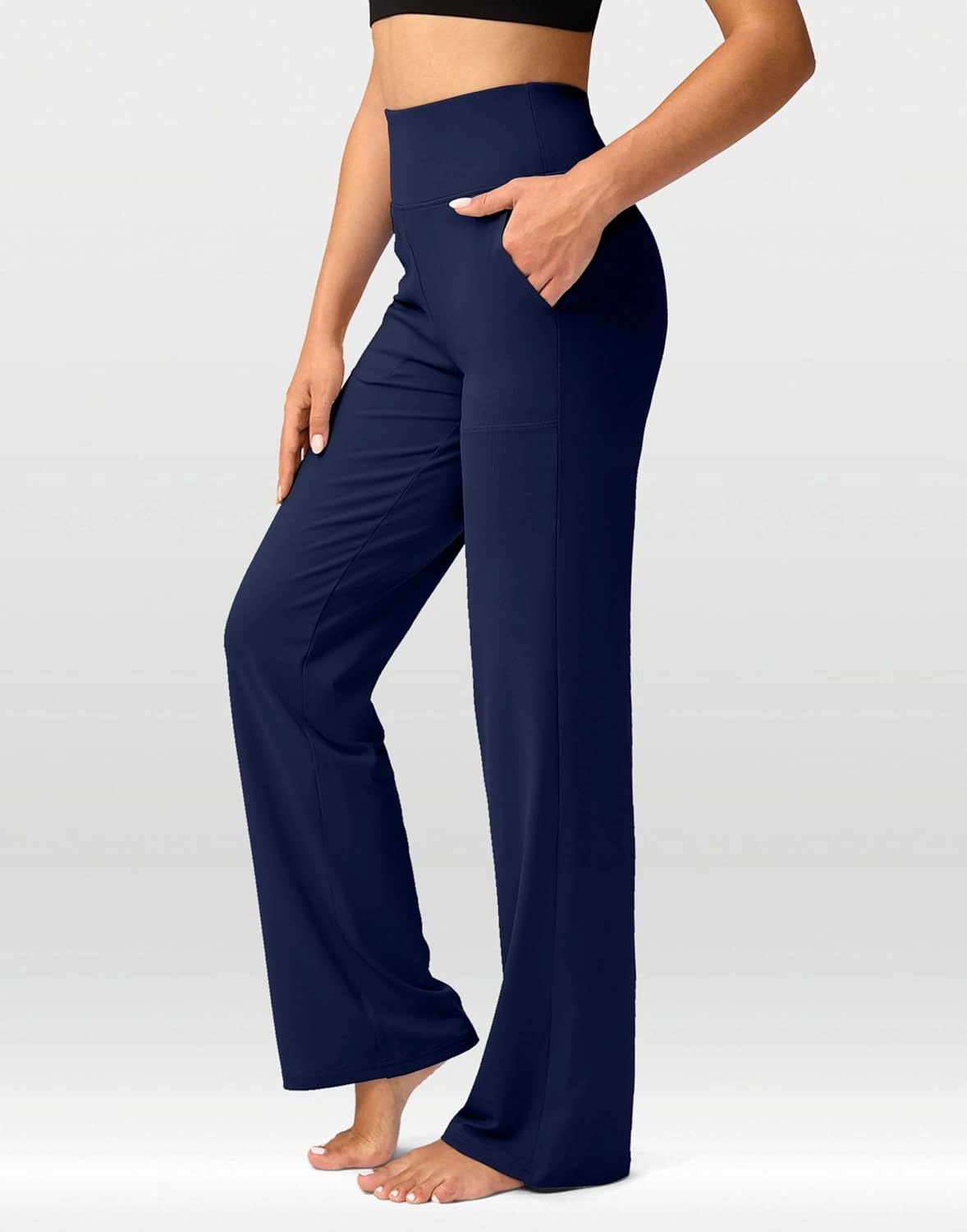 G Gradual Women's Yoga Pants wiht Pockets High Waist Stretch Loose Casual Lounge Sweatpants Petite/Regular/Tall