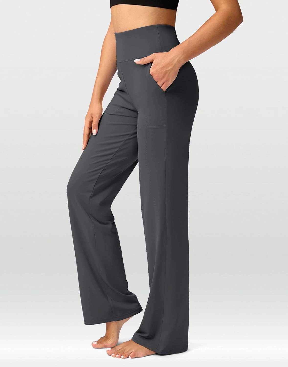 G Gradual Women's Yoga Pants wiht Pockets High Waist Stretch Loose Casual Lounge Sweatpants Petite/Regular/Tall