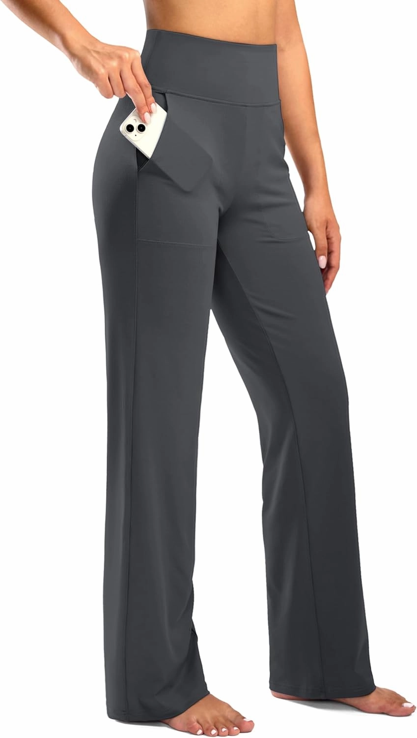 G Gradual Women's Yoga Pants wiht Pockets High Waist Stretch Loose Casual Lounge Sweatpants Petite/Regular/Tall