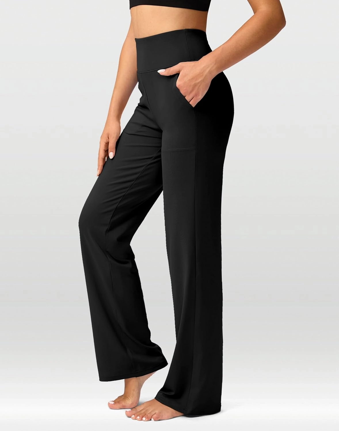 G Gradual Women's Yoga Pants wiht Pockets High Waist Stretch Loose Casual Lounge Sweatpants Petite/Regular/Tall