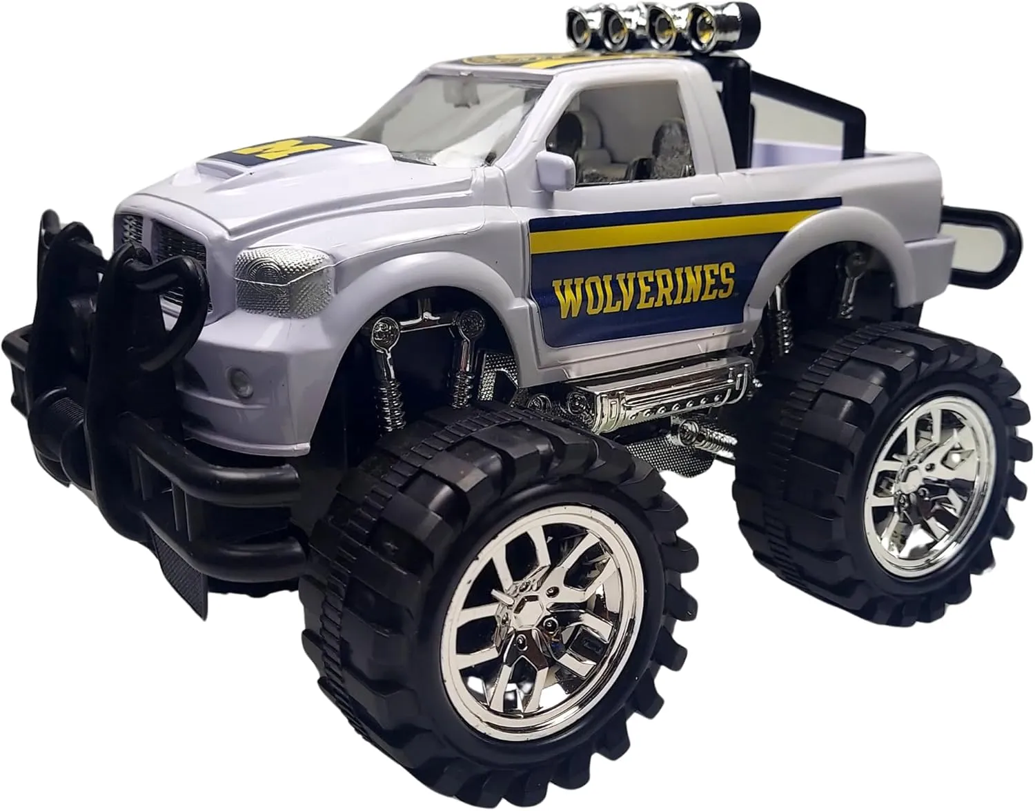 Game Day Outfitters Michigan Wolverines Monster Truck Push and Go, Friction Powered | Officially Licensed NCAA Logo Toy Truck 1:18 Scale Truck | for Fans, Boys, Kids