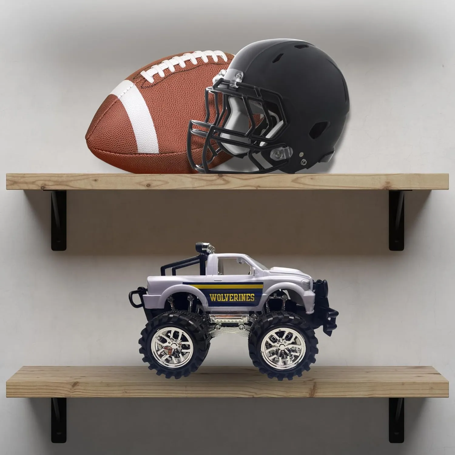 Game Day Outfitters Michigan Wolverines Monster Truck Push and Go, Friction Powered | Officially Licensed NCAA Logo Toy Truck 1:18 Scale Truck | for Fans, Boys, Kids