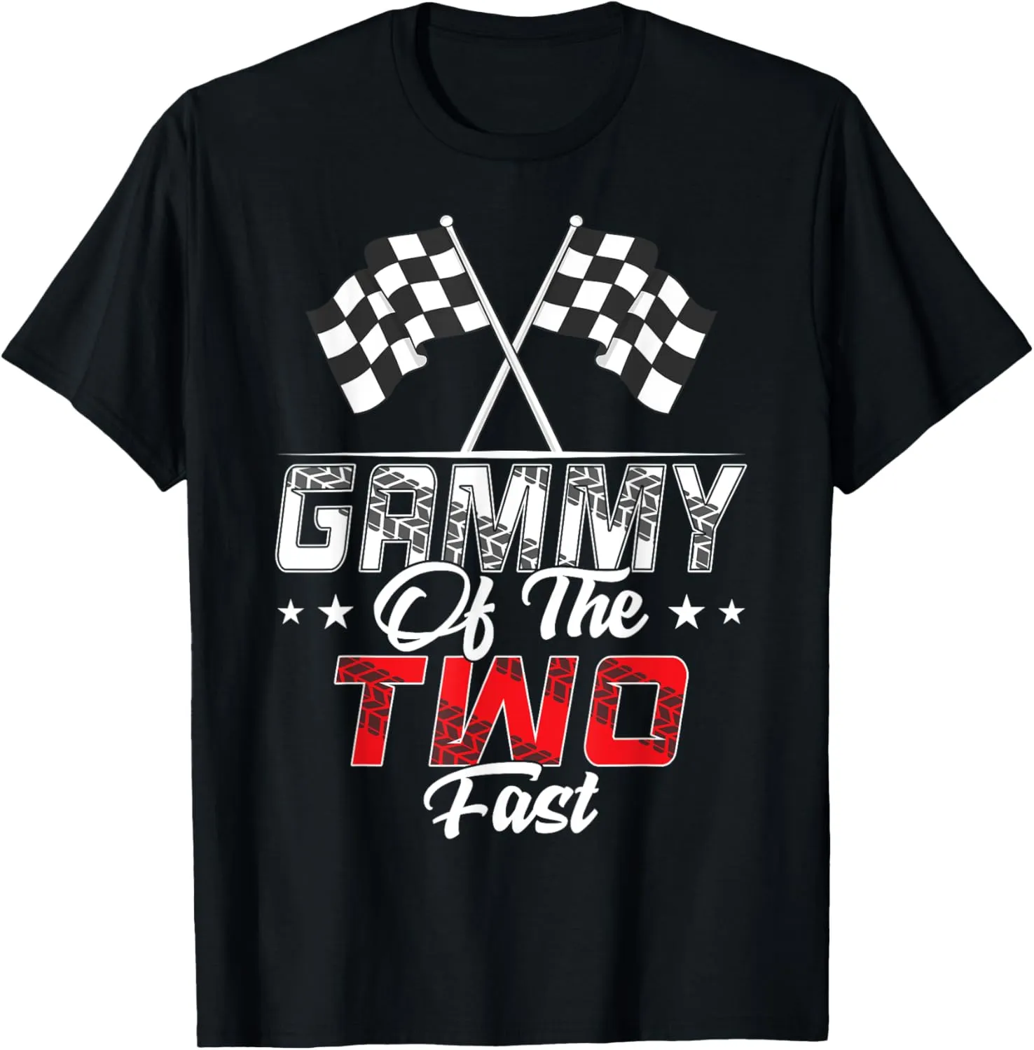 Gammy Of The Two Fast Second Birthday Racing Car Family T-Shirt