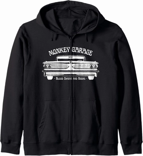 Gas Station: Blood Sweat and Beers Zip Hoodie