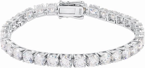 Gem's Beauty moissanite tennis bracelet 925 silver plated 14k gold 3-6.5mm D Color VVS1 Round Cut moissanite bracelets for women Men Gift birthday anniversary