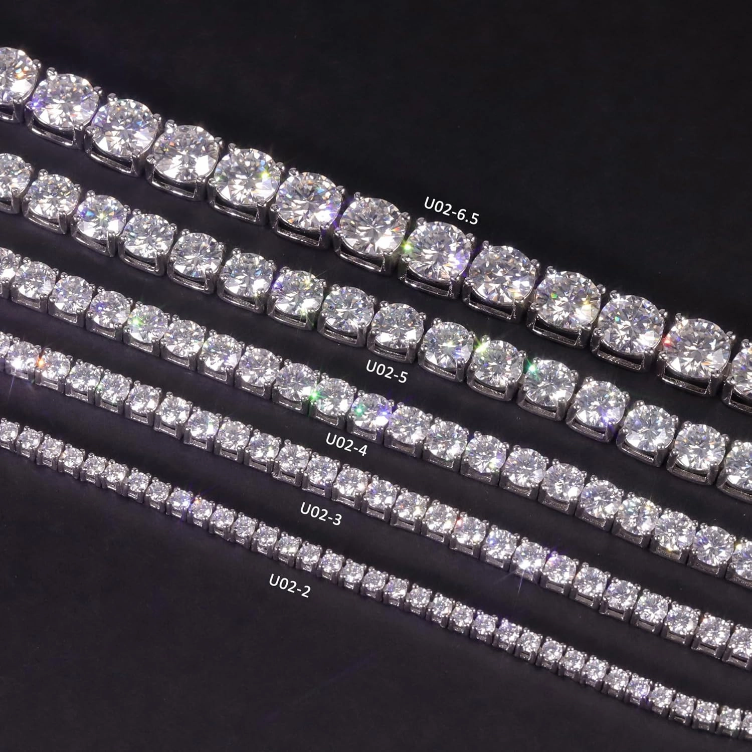 Gem's Beauty moissanite tennis bracelet 925 silver plated 14k gold 3-6.5mm D Color VVS1 Round Cut moissanite bracelets for women Men Gift birthday anniversary