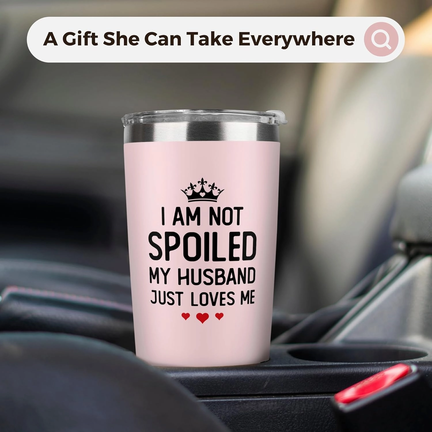 Gifts for Wife from Husband - Wife Gifts - Wedding Anniversary for Women, Birthday, Mothers Day, Christmas Gift for Her - Romantic Gift for Her - 20 Oz Pink Tumbler