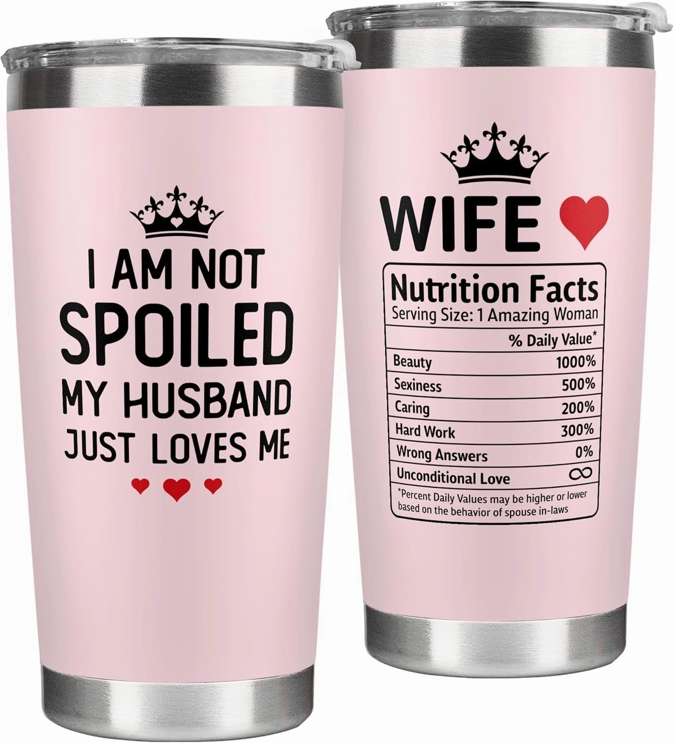 Gifts for Wife from Husband - Wife Gifts - Wedding Anniversary for Women, Birthday, Mothers Day, Christmas Gift for Her - Romantic Gift for Her - 20 Oz Pink Tumbler