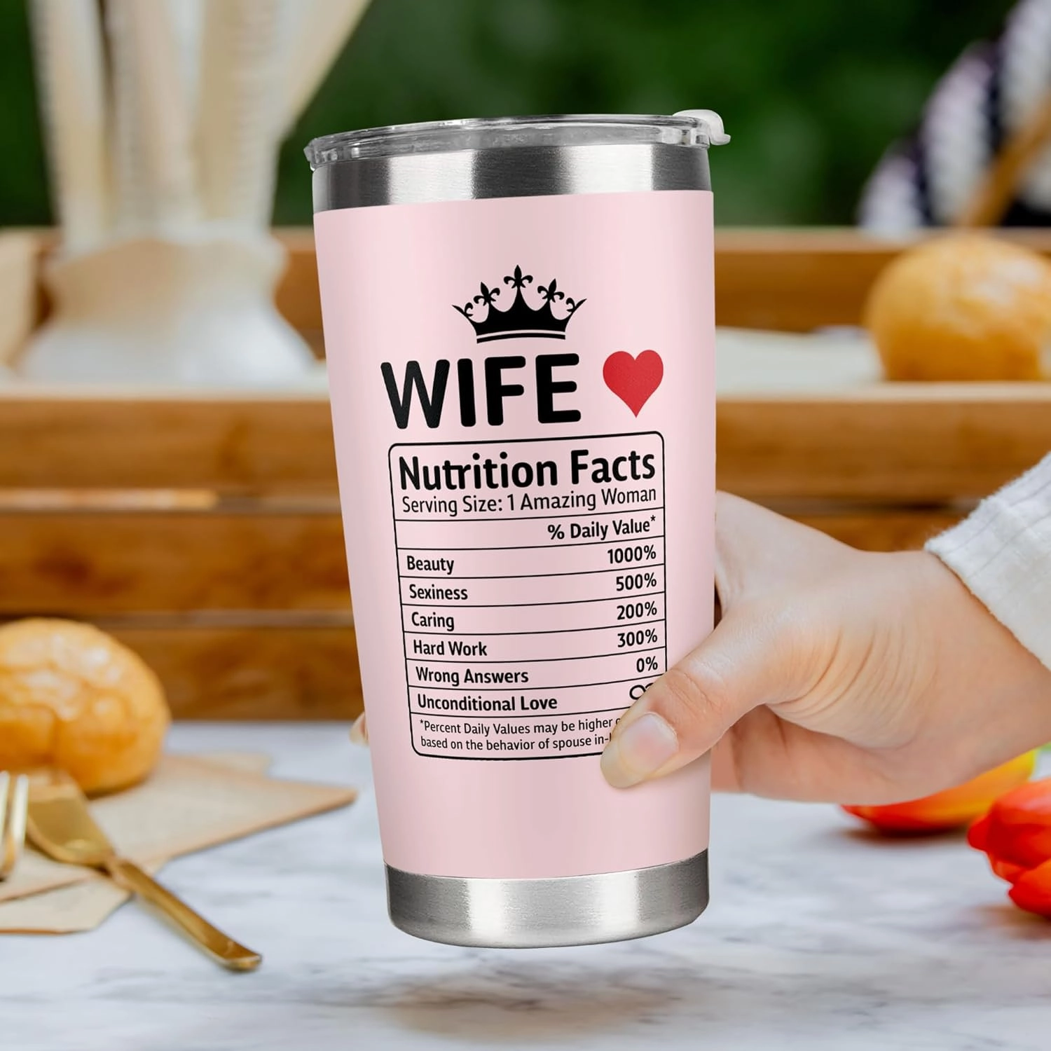 Gifts for Wife from Husband - Wife Gifts - Wedding Anniversary for Women, Birthday, Mothers Day, Christmas Gift for Her - Romantic Gift for Her - 20 Oz Pink Tumbler