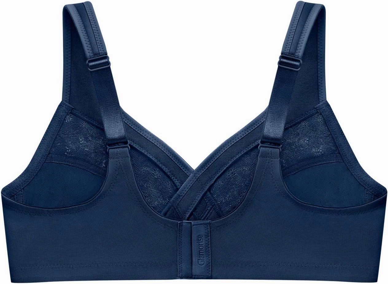 Glamorise Women's Full Figure Wirefree Minimizer Support Bra #1003
