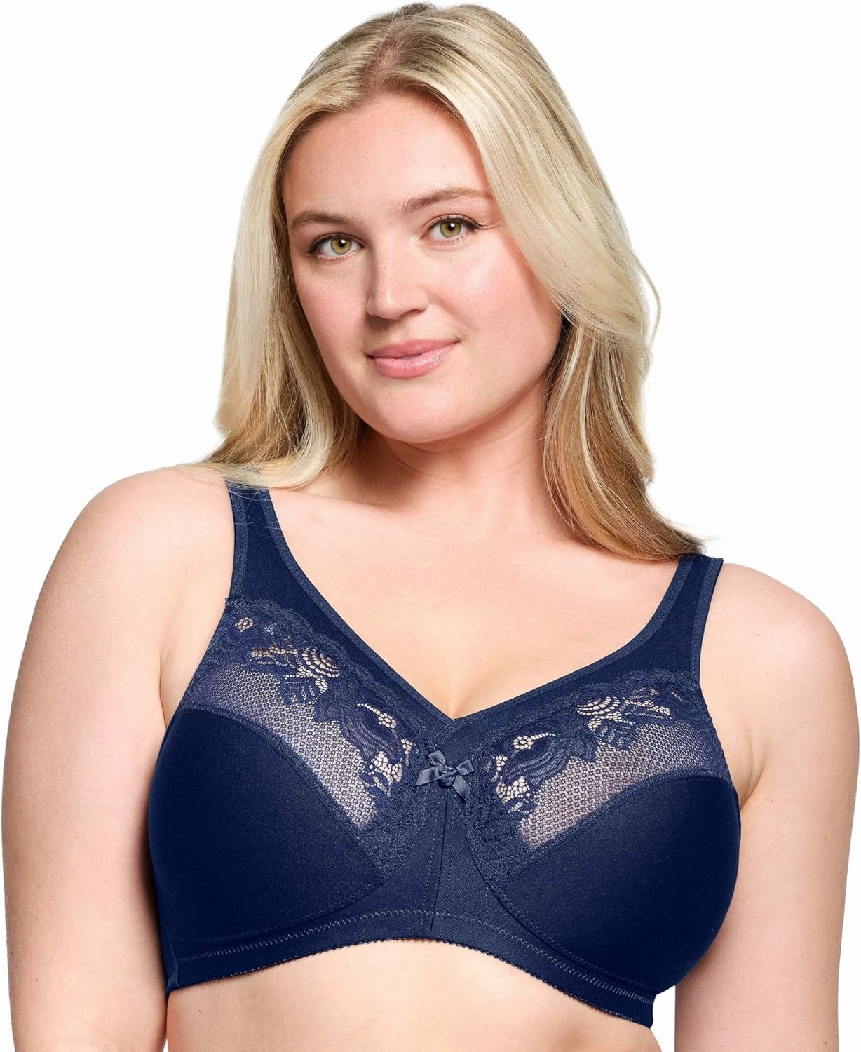Glamorise Women's Full Figure Wirefree Minimizer Support Bra #1003