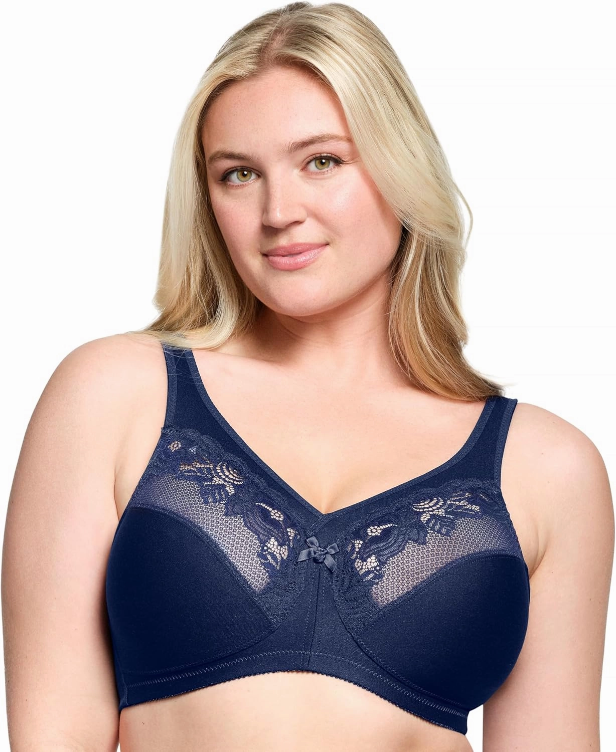 Glamorise Women's Full Figure Wirefree Minimizer Support Bra #1003