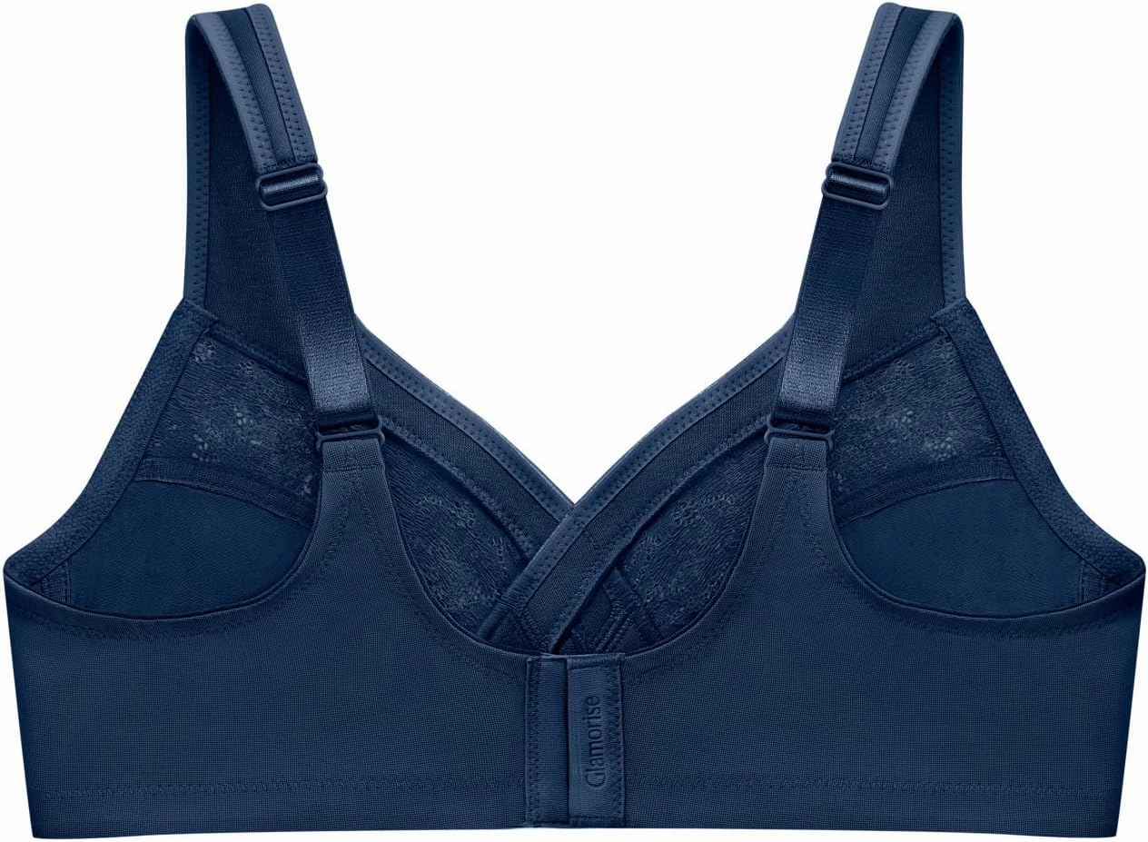 Glamorise Women's Full Figure Wirefree Minimizer Support Bra #1003