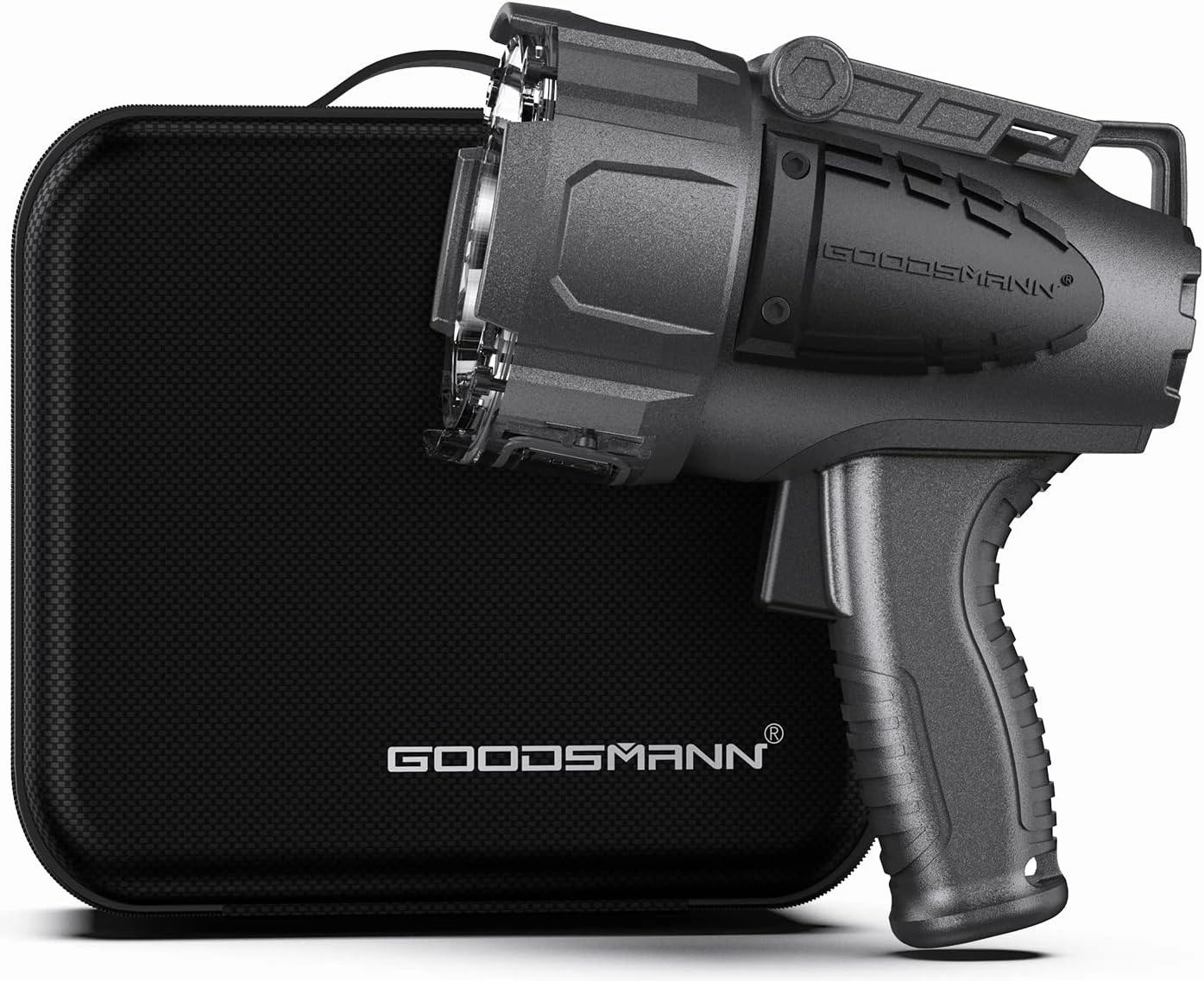 GOODSMANN Spotlight 10000 Lumen Waterproof Rechargeable Marine Spotlight LED Spotlights for Hunting with EVA Carrying Case 9903-C103-01A