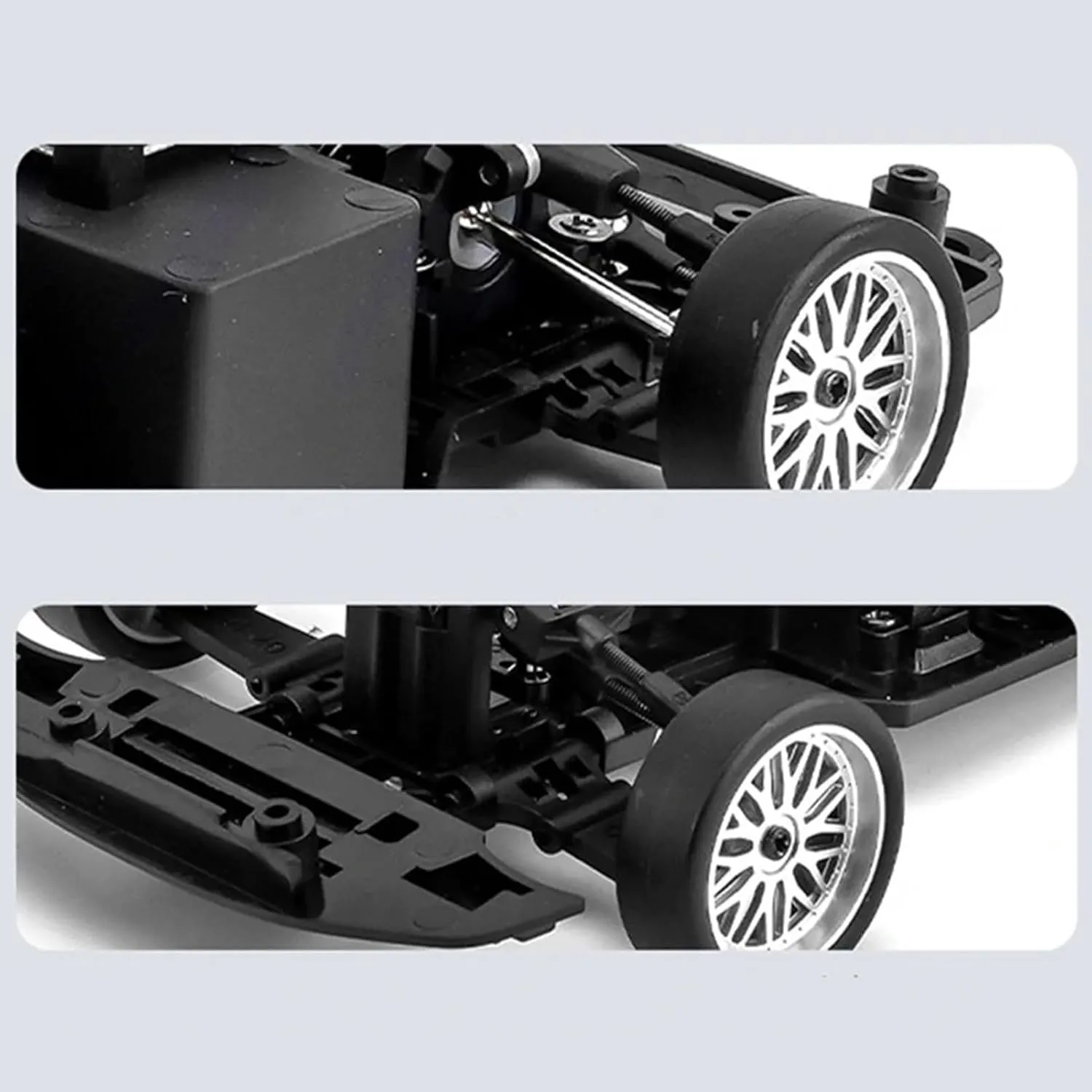 GoolRC Remote Control Car, 1:18 Scale RWD RC Drift Car, 2.4GHz Drifting Racing Vehicle with Gyro, LED Lights, Rechargeable Battery, Full Proportional Alloy Body Shell for Kids Adults (Black)
