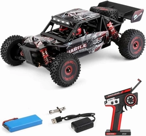 GoolRC WLtoys 124016 V2 Brushless RC Cars, 1:12 Scale Remote Control Car, 4WD 75KM/H High Speed Racing Car for Adults, 2.4GHz All Terrain Off Road RC Truck, Electric Vehicle Buggy with Metal Chassis