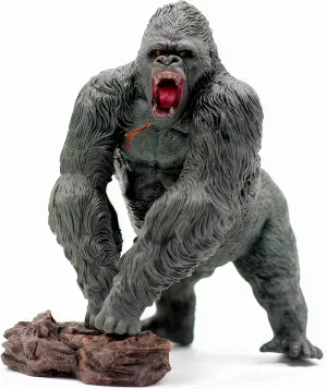 Gorilla King Kong Toys with Realistic Rock Action Figure Rampage Gorilla Fight Mode Gorilla Ape Solid Wild Animal Figurines for Role Playing Story Telling Toy and Birthday for Kids