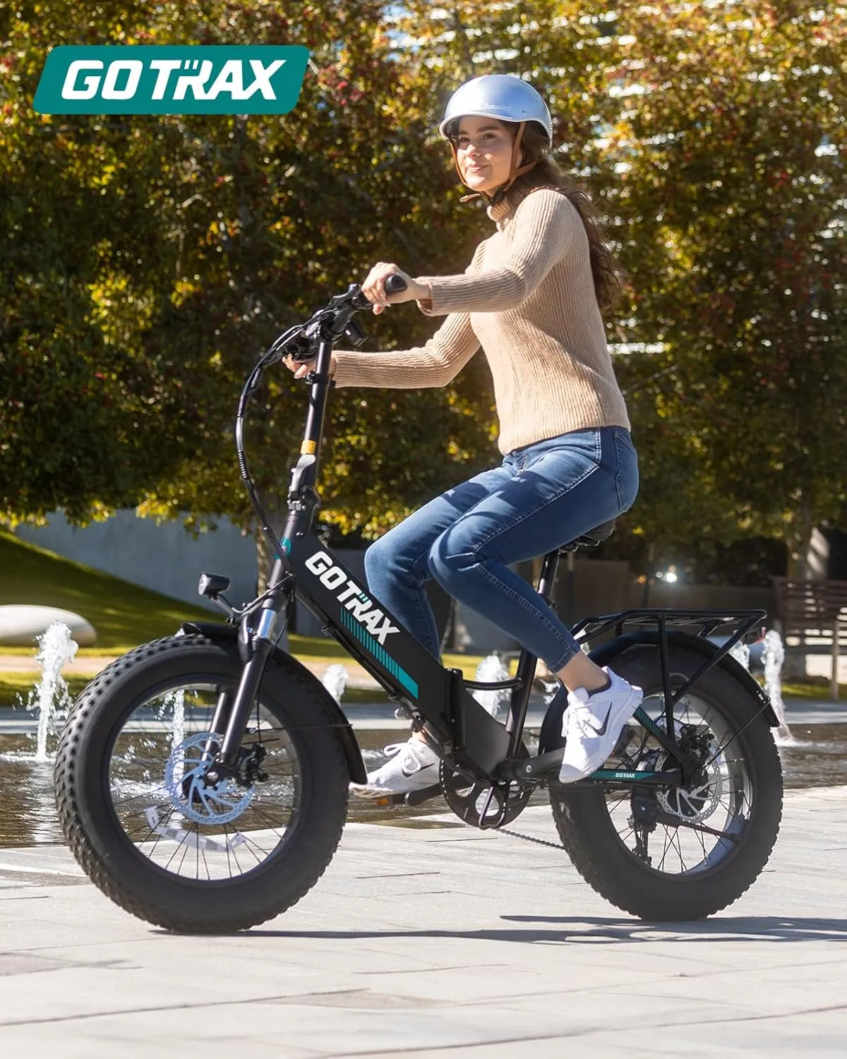 Gotrax 20" Folding Electric Bike with 55 Miles (Pedal-assist1) by 48V Battery, 20Mph Power by 500W, Smart LCD Display and 5 Pedal-Assist Levels, 7-Speed&Front Shock Absorber for Off-Road Bicycle