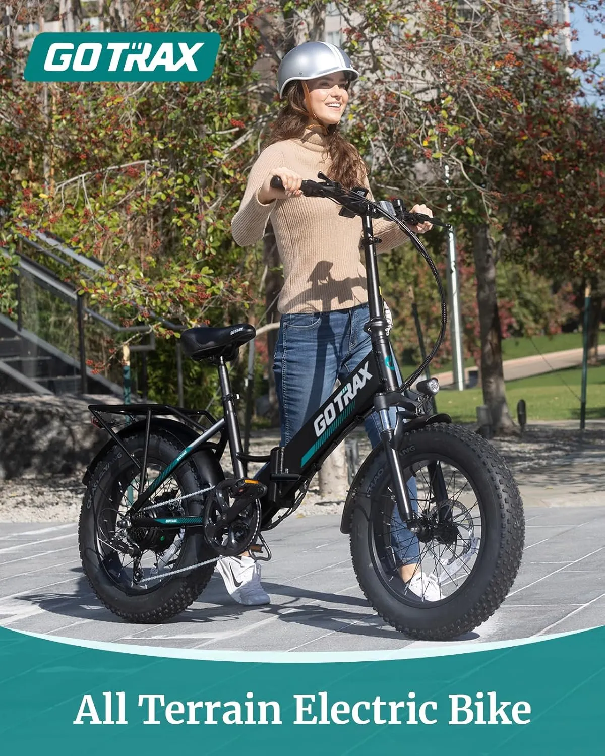 Gotrax 20" Folding Electric Bike with 55 Miles (Pedal-assist1) by 48V Battery, 20Mph Power by 500W, Smart LCD Display and 5 Pedal-Assist Levels, 7-Speed&Front Shock Absorber for Off-Road Bicycle
