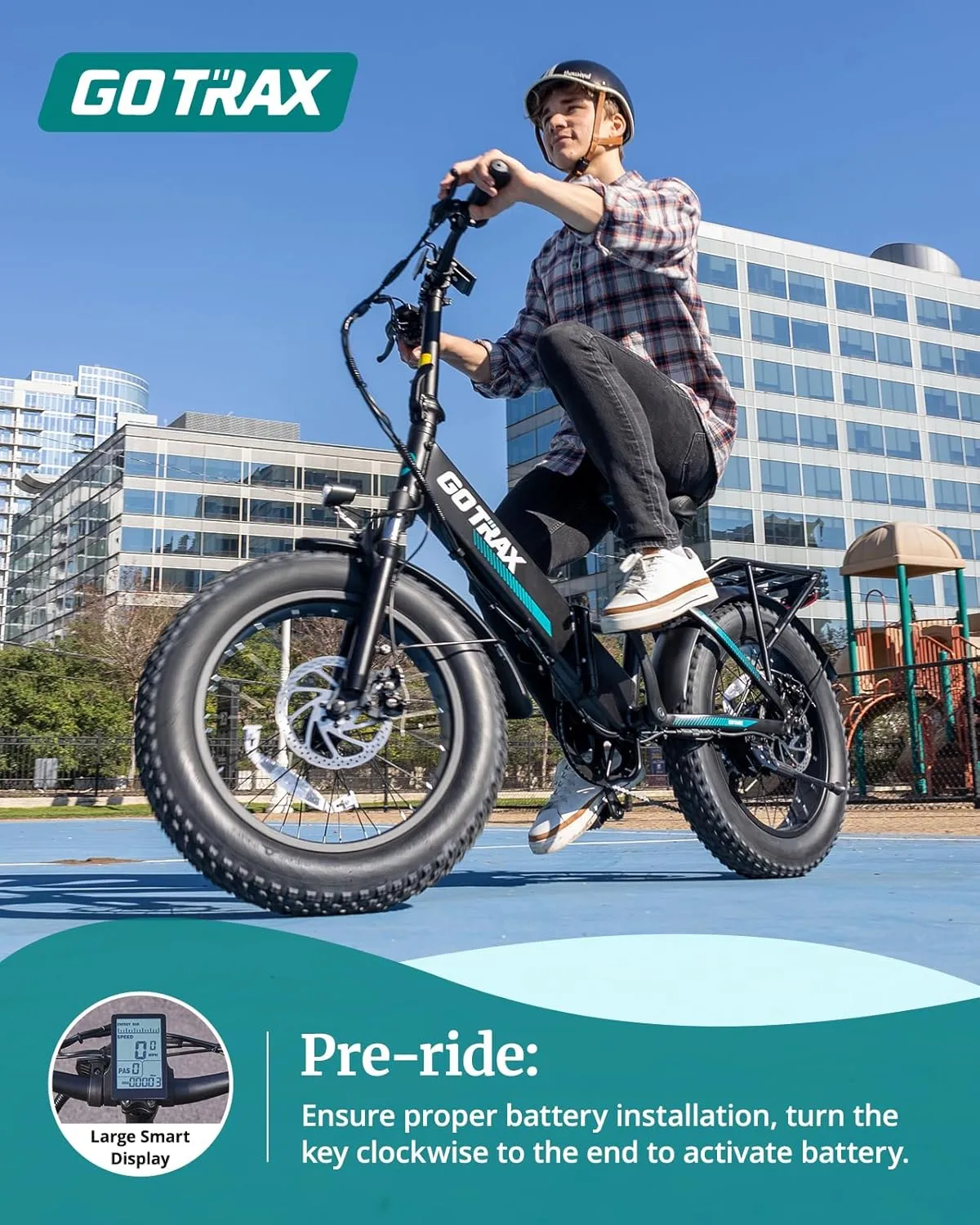 Gotrax 20" Folding Electric Bike with 55 Miles (Pedal-assist1) by 48V Battery, 20Mph Power by 500W, Smart LCD Display and 5 Pedal-Assist Levels, 7-Speed&Front Shock Absorber for Off-Road Bicycle