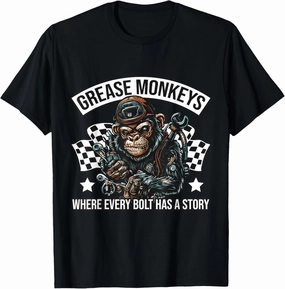 Grease Monkeys Chronicles - Bolt Tales Car Mechanic T-Shirt