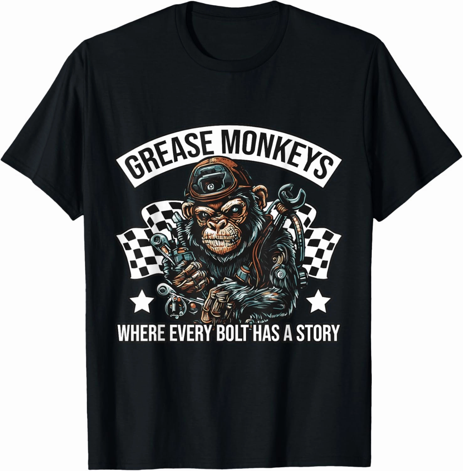 Grease Monkeys Chronicles - Bolt Tales Car Mechanic T-Shirt