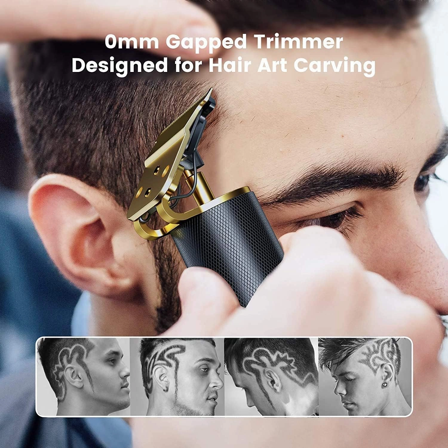 Hair Clippers for Mens Zero Gapped Cordless Hair Trimmer T-Blade Trimmer Professional Haircut & Grooming Kit Rechargeable Edgers Clippers Hair Trimmer Shaver Cutting Kit (Black)