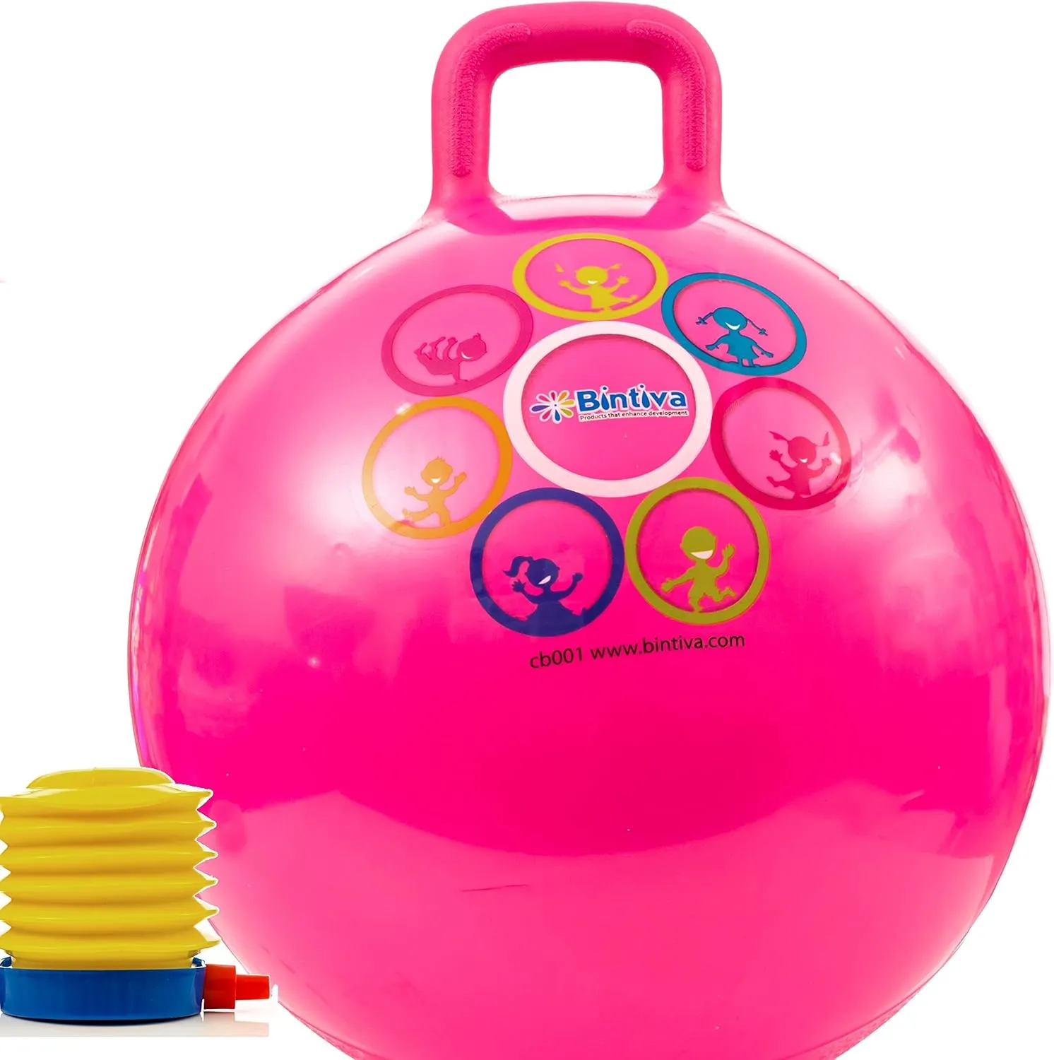 Hippity Hop 45 Cm / 18 Inch Diameter Including Free Foot Pump, for Children Ages 3-6 Space Hopper, Hop Ball Bouncing Toy