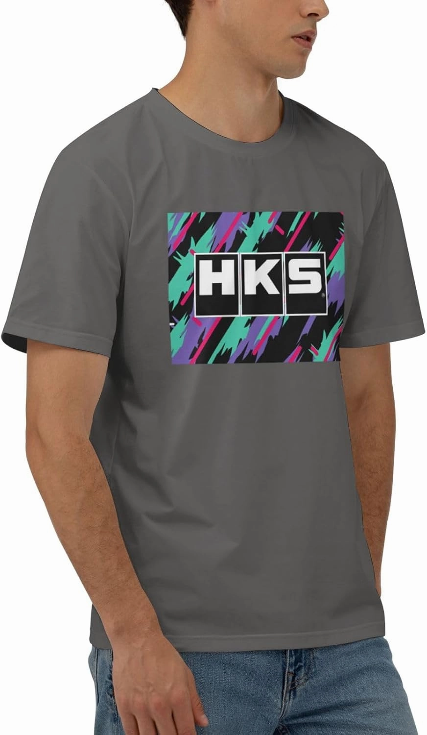 Hks Japanese Aftermarked Car Parts T-Shirt Men's Classic Basic Homecoming Basic Spring Short Sleeve Tops