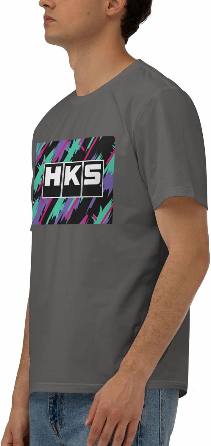 Hks Japanese Aftermarked Car Parts T-Shirt Men's Classic Basic Homecoming Basic Spring Short Sleeve Tops