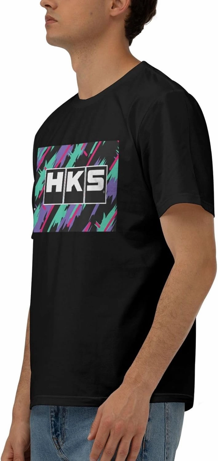 Hks Japanese Aftermarked Car Parts T-Shirt Men's Classic Basic Homecoming Basic Spring Short Sleeve Tops