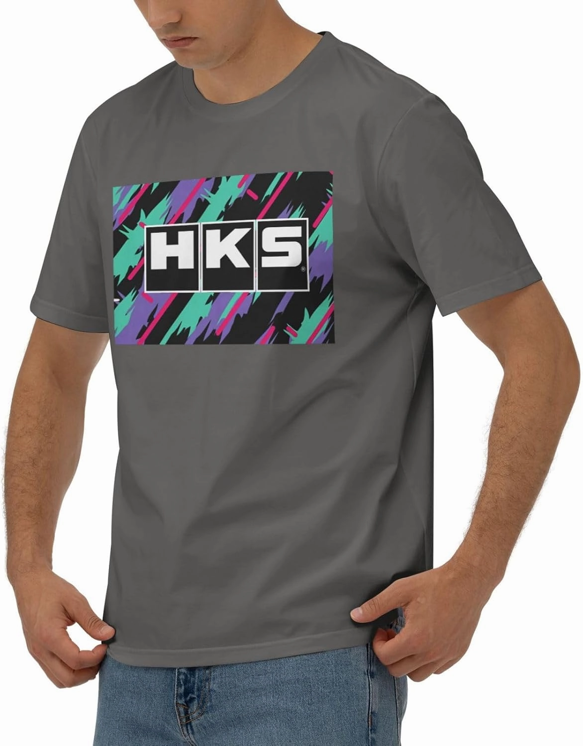 Hks Japanese Aftermarked Car Parts T-Shirt Men's Classic Basic Homecoming Basic Spring Short Sleeve Tops