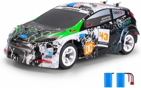 Hobby RC Cars, 30 KM/H 1:28 Scale Fast High Speed Remote Control Car for Adult Boy,4WD 2.4GHz Alloy Chassis Off Road Monster RC Truck Toy All Terrain Racing,2 Batteries