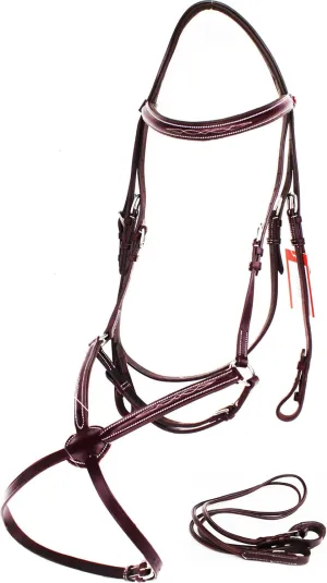 Horse English Padded Leather Jumping Adjustable Figure 8 Bridle Full 803447