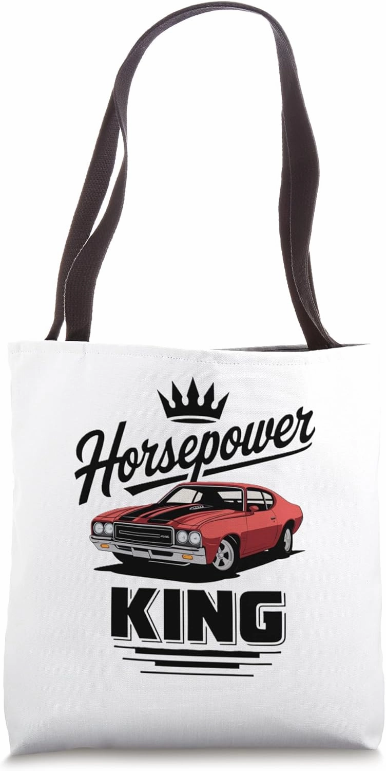Horsepower King Vintage Muscle Power Tote Bag