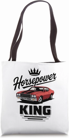 Horsepower King Vintage Muscle Power Tote Bag