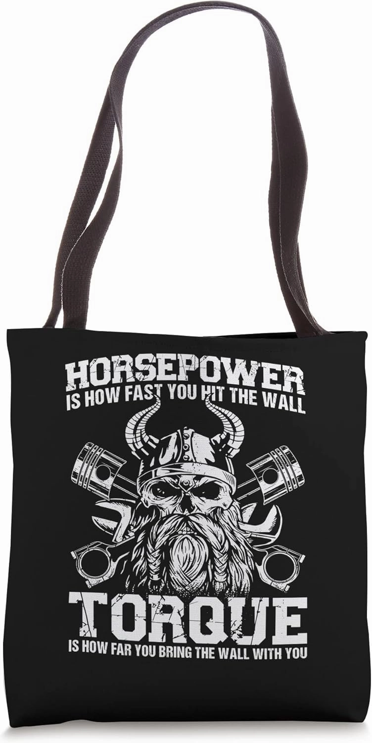 Horsepower Torque Car Mechanic Engineer Viking Tote Bag