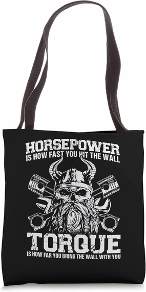 Horsepower Torque Car Mechanic Engineer Viking Tote Bag