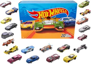 Hot Wheels Toy Cars & Trucks 20-Pack, Set of 20 1:64 Scale Vehicles for Play or Display, Instant Collection (Styles May Vary)