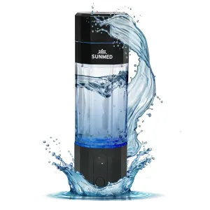 Hydrogen Water Bottle Generator | Up to 6000  PPB Molecular Hydrogen, Alkaline Water Pitcher | OLED Display, Rechargeable, Portable, High-Pressure Safe Design