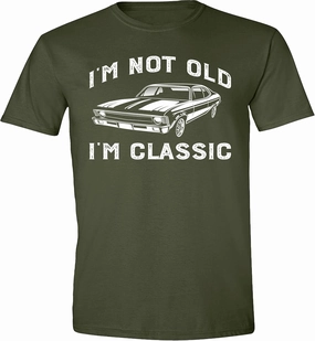 I'm Not Old I'm Classic Funny Car Graphic T-Shirt for Mens Womens Short Sleeve T Shirt