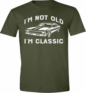 I'm Not Old I'm Classic Funny Car Graphic T-Shirt for Mens Womens Short Sleeve T Shirt