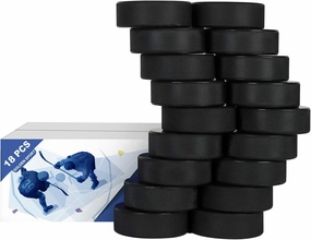 Ice Hockey Pucks, Official Regulation, for Practicing and Classic Training, Diameter 3", Thickness 1", 6oz, Black