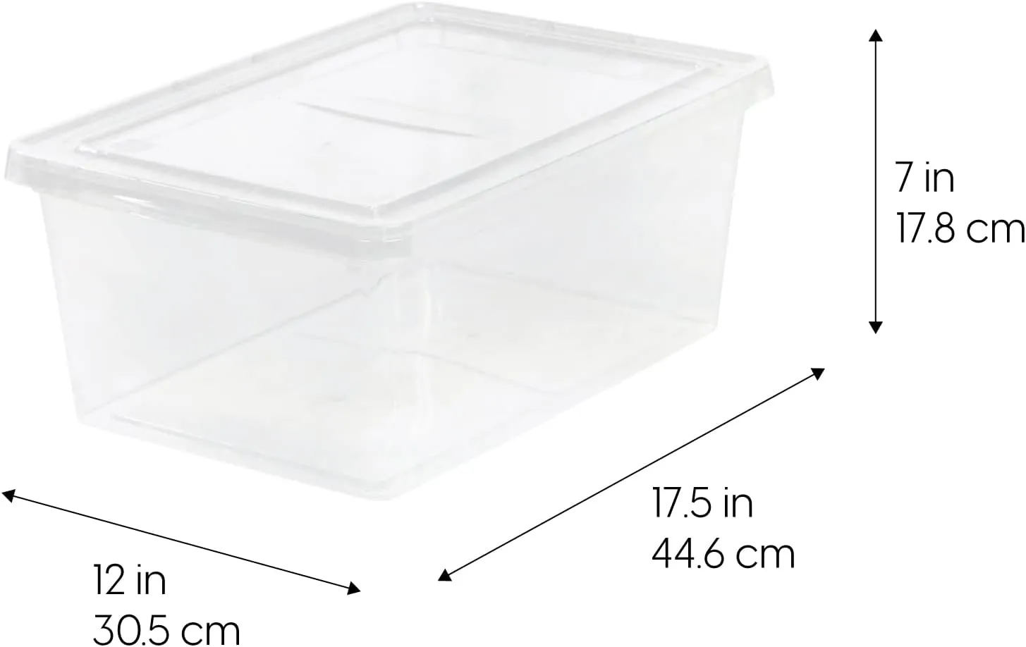 IRIS USA 12-Pack Storage Bins with Lids, 17 Quart, Shoe Boxes Clear Stackable Containers Organize Shoes Closet Shelves, Classroom Organization Teacher Tools, Game Storage - BPA-Free Plastic