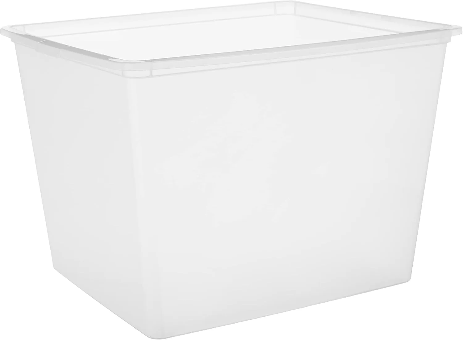 IRIS USA 4-Pack Storage Bins with Lids, 36 Quart, Clear Stackable Containers Box Organize Shoes Closet Shelves Clothes Blankets Towels - BPA-Free Plastic