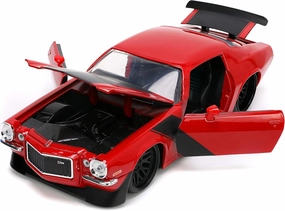 Jada Toys Big Time Muscle 1:24 1971 Chevy Camaro Z28 Die-cast Car Red/Black, Toys for Kids and Adults