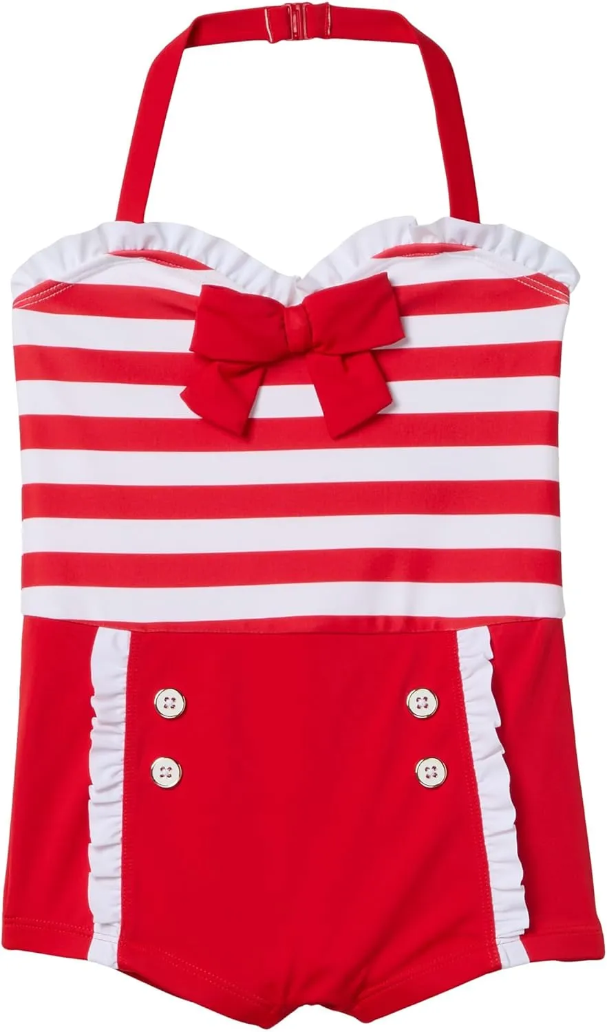 Janie and Jack Women's Retro Stripe Swim (Toddler/Little Big Kids)