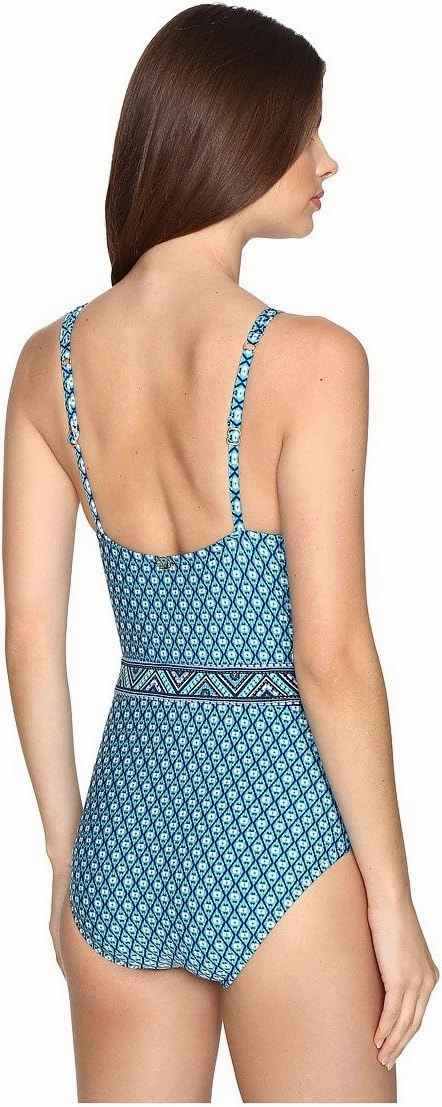 Jantzen Women's Wow Factor High Neck Tummy Control One Piece Swimsuit