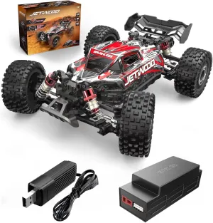 Jetwood Remote Control Car 1:16 Scale with 3S 11.1V LiPo Battery Spare Parts RC Battery Chargers, 4WD RTR Brushless Fast RC Cars for Adults All Terrain, Max 42mph Off-Road Hobby Electric RC Buggy