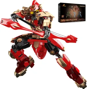 JMBricklayer Mech Robot Building Set for Adults 70129, Cool Warrior Hero Mecha Model Kit with Weapons, Transforming Mech for Display, Collectible Action Figure Toy Gift for 14 